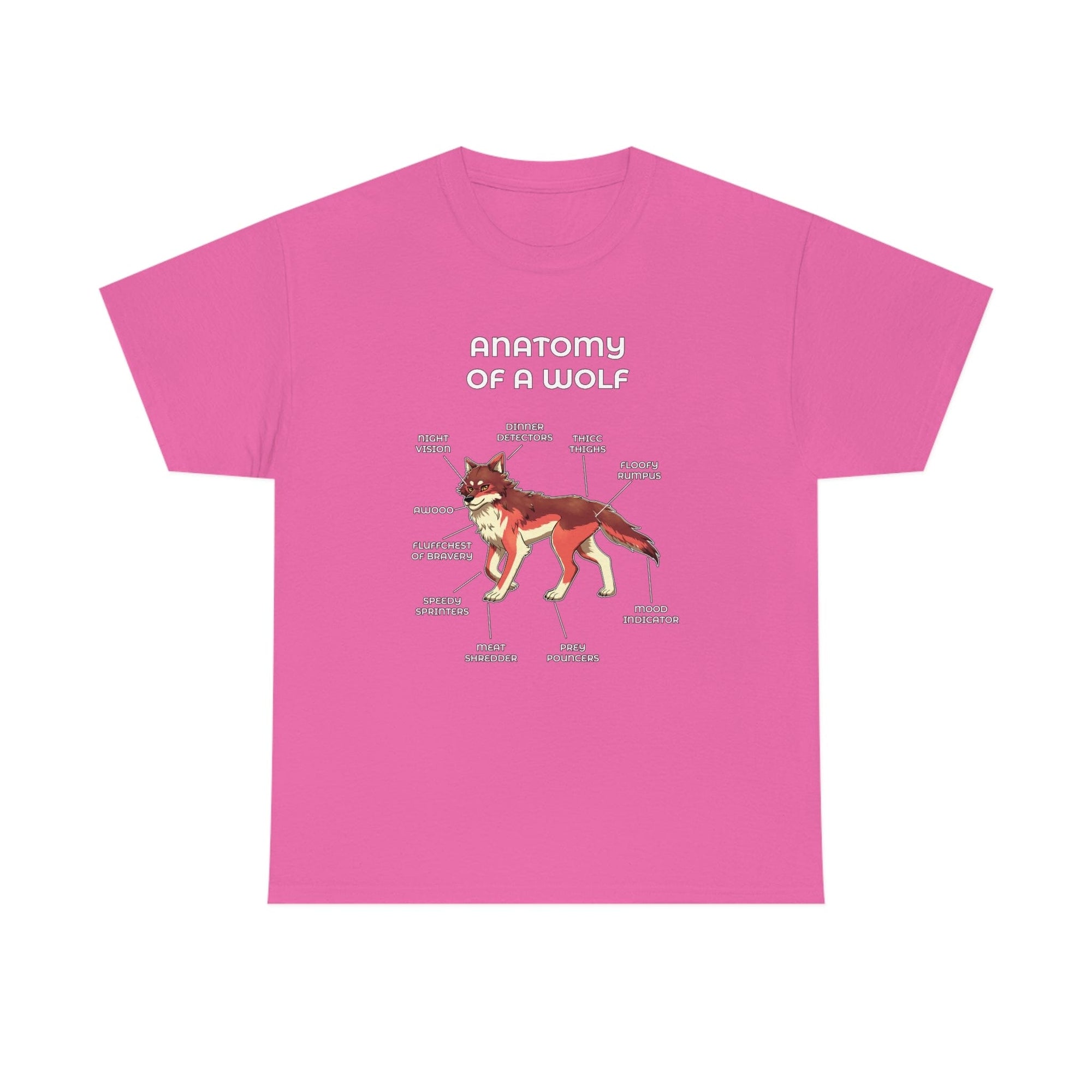 Wolf Red - T-Shirt T-Shirt Artworktee Pink S 