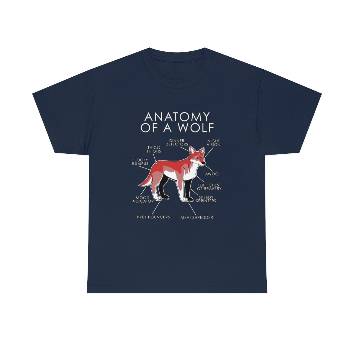 Wolf Red - T-Shirt T-Shirt Artworktee Navy Blue S 