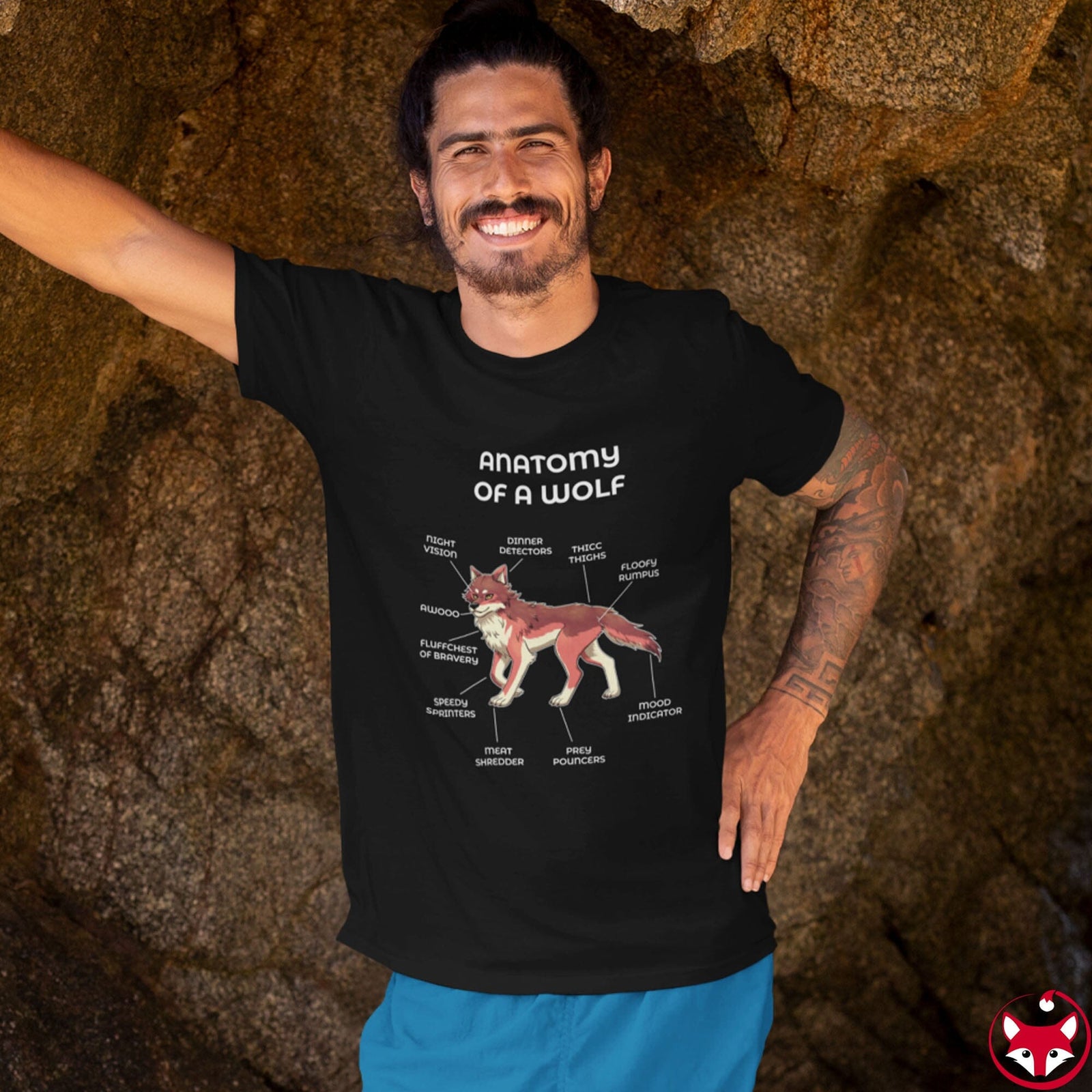 Wolf Red - T-Shirt T-Shirt Artworktee 