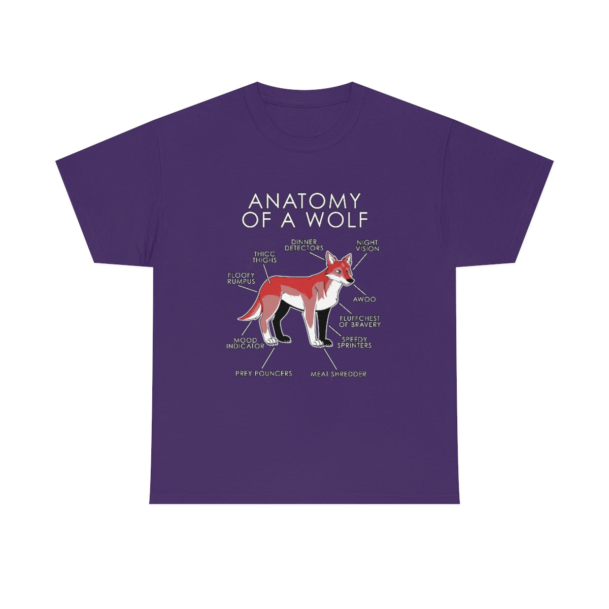 Wolf Red - T-Shirt T-Shirt Artworktee Purple S 