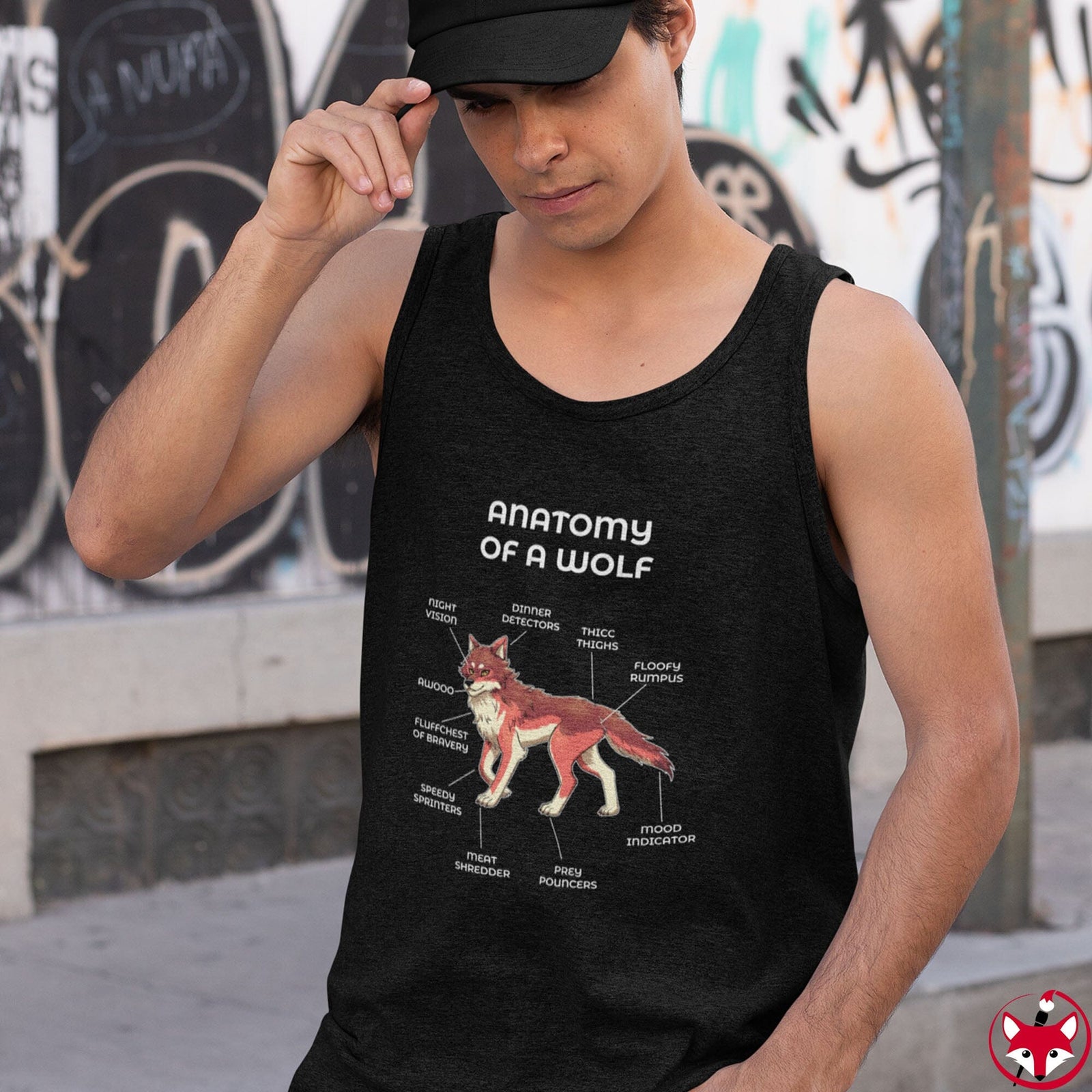 Wolf Red - Tank Top Tank Top Artworktee 