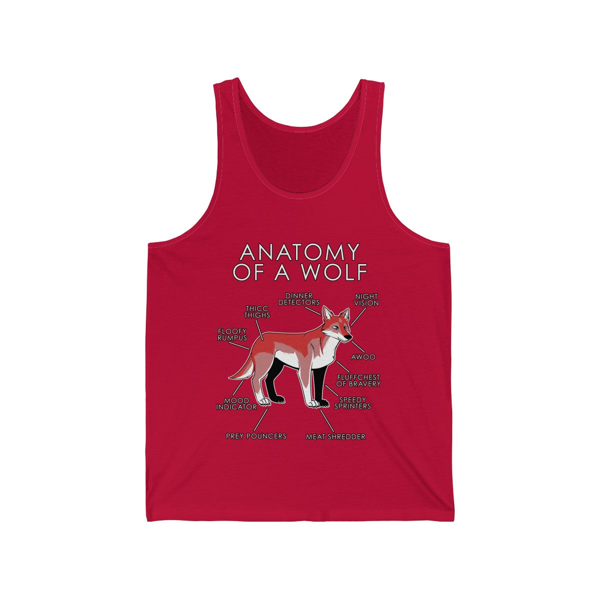Wolf Red - Tank Top Tank Top Artworktee Red XS 