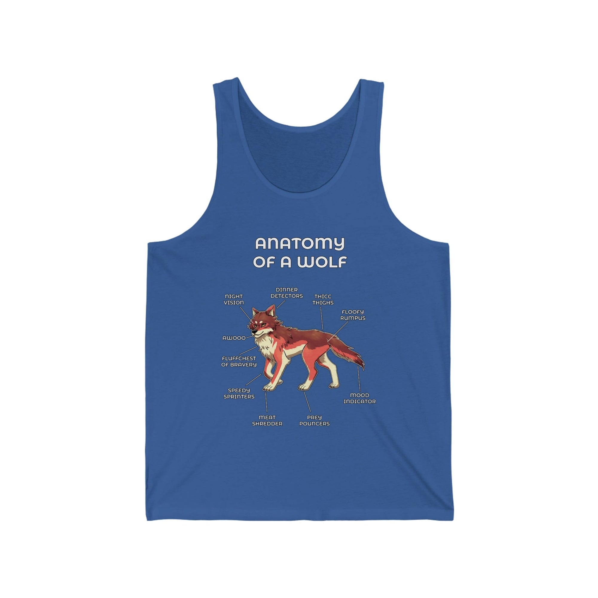 Wolf Red - Tank Top Tank Top Artworktee Royal Blue XS 