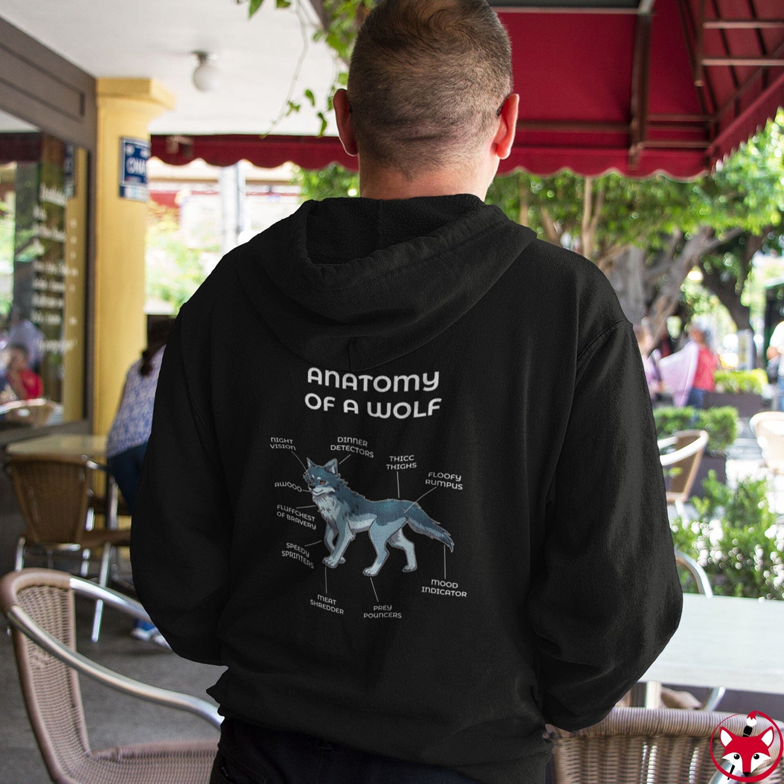 Wolf Silver Blue - Hoodie Hoodie Artworktee 