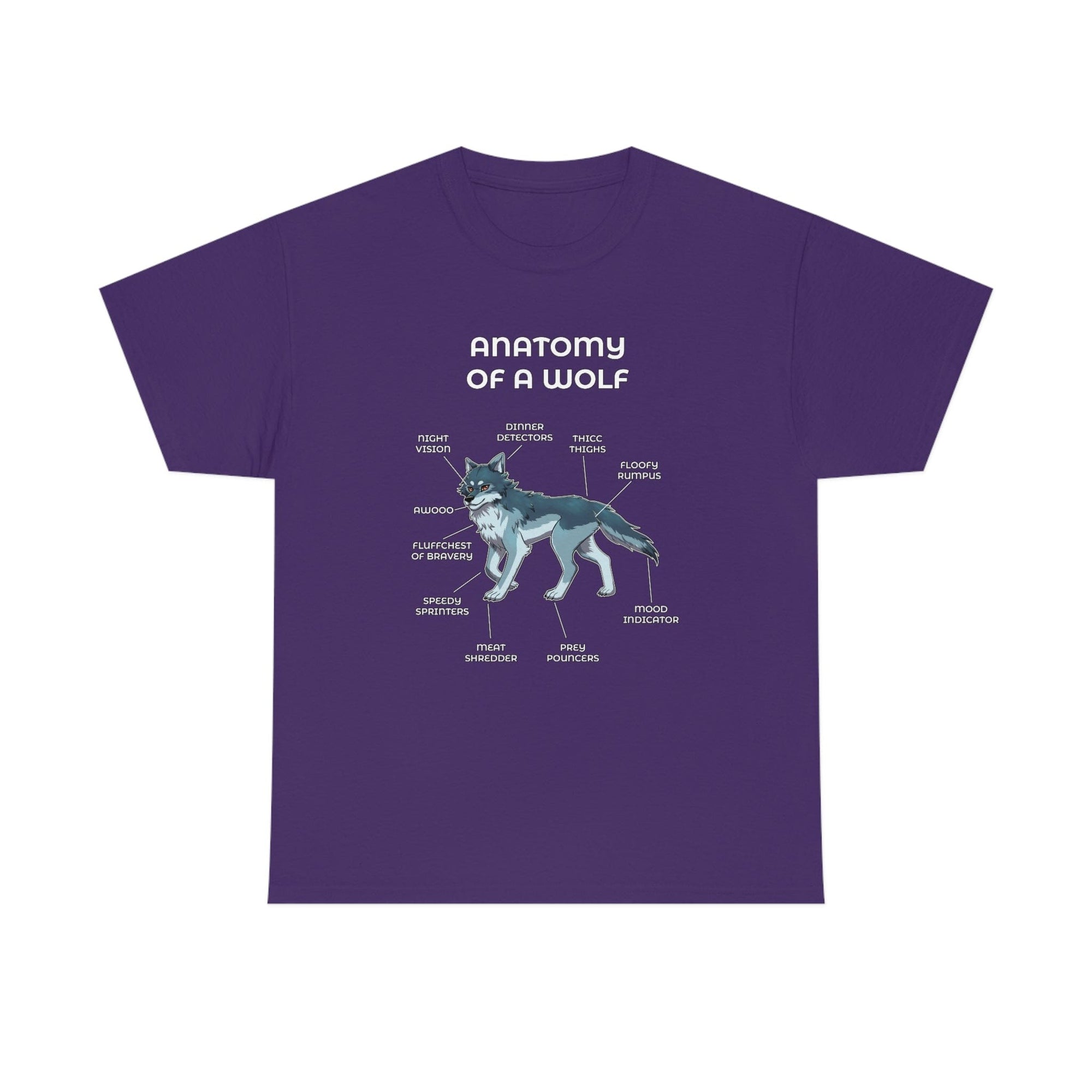 Wolf Silver Blue - T-Shirt T-Shirt Artworktee Purple S 
