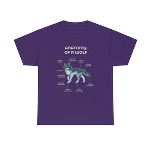 Wolf Silver Blue - T-Shirt T-Shirt Artworktee Purple S 