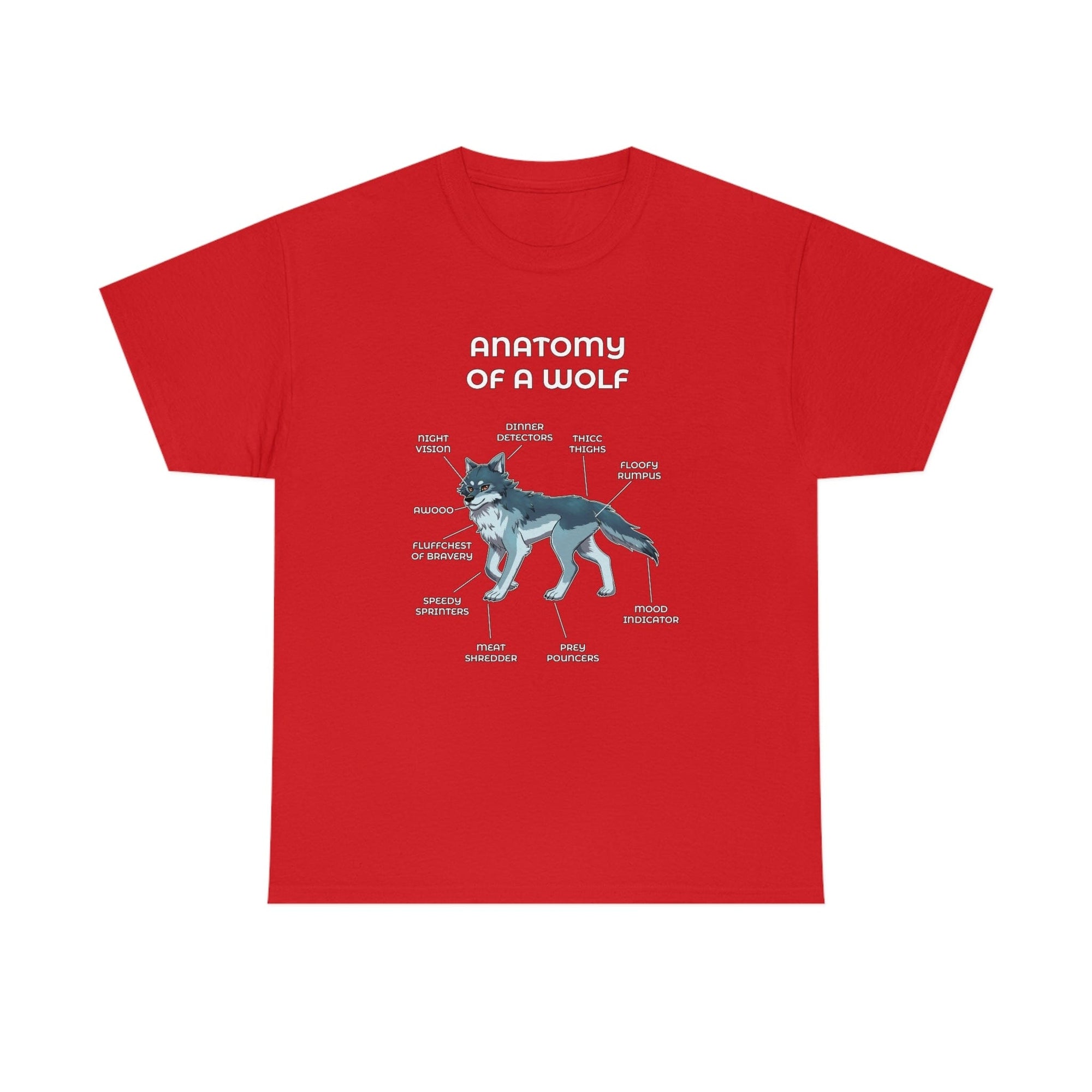 Wolf Silver Blue - T-Shirt T-Shirt Artworktee Red S 