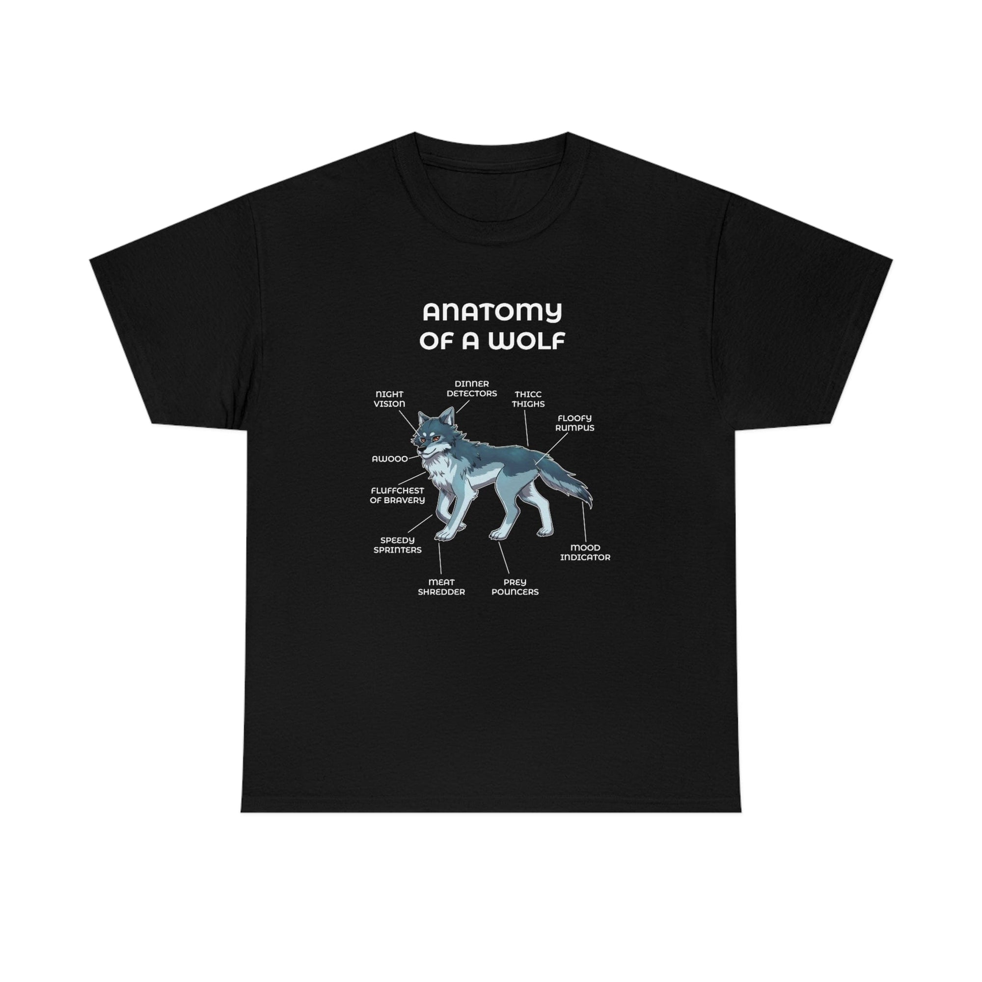 Wolf Silver Blue - T-Shirt T-Shirt Artworktee Black S 