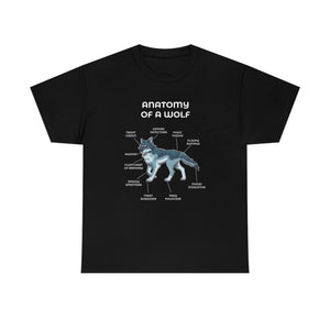 Wolf Silver Blue - T-Shirt T-Shirt Artworktee Black S 