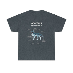 Wolf Silver Blue - T-Shirt T-Shirt Artworktee Dark Heather S 