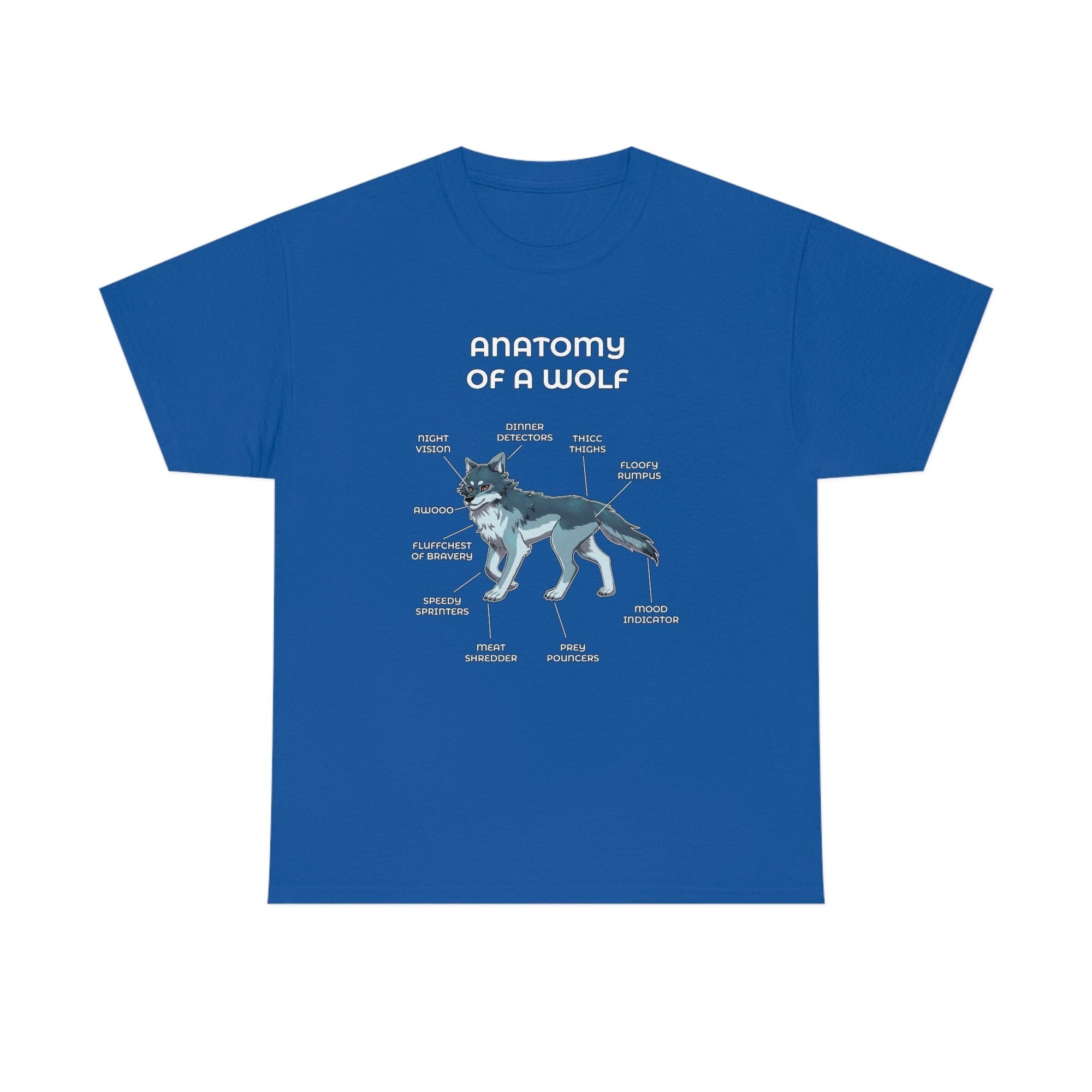 Wolf Silver Blue - T-Shirt T-Shirt Artworktee Royal Blue S 
