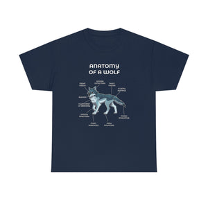 Wolf Silver Blue - T-Shirt T-Shirt Artworktee Navy Blue S 