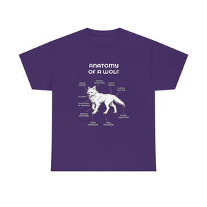 Wolf White - T-Shirt T-Shirt Artworktee Purple S 