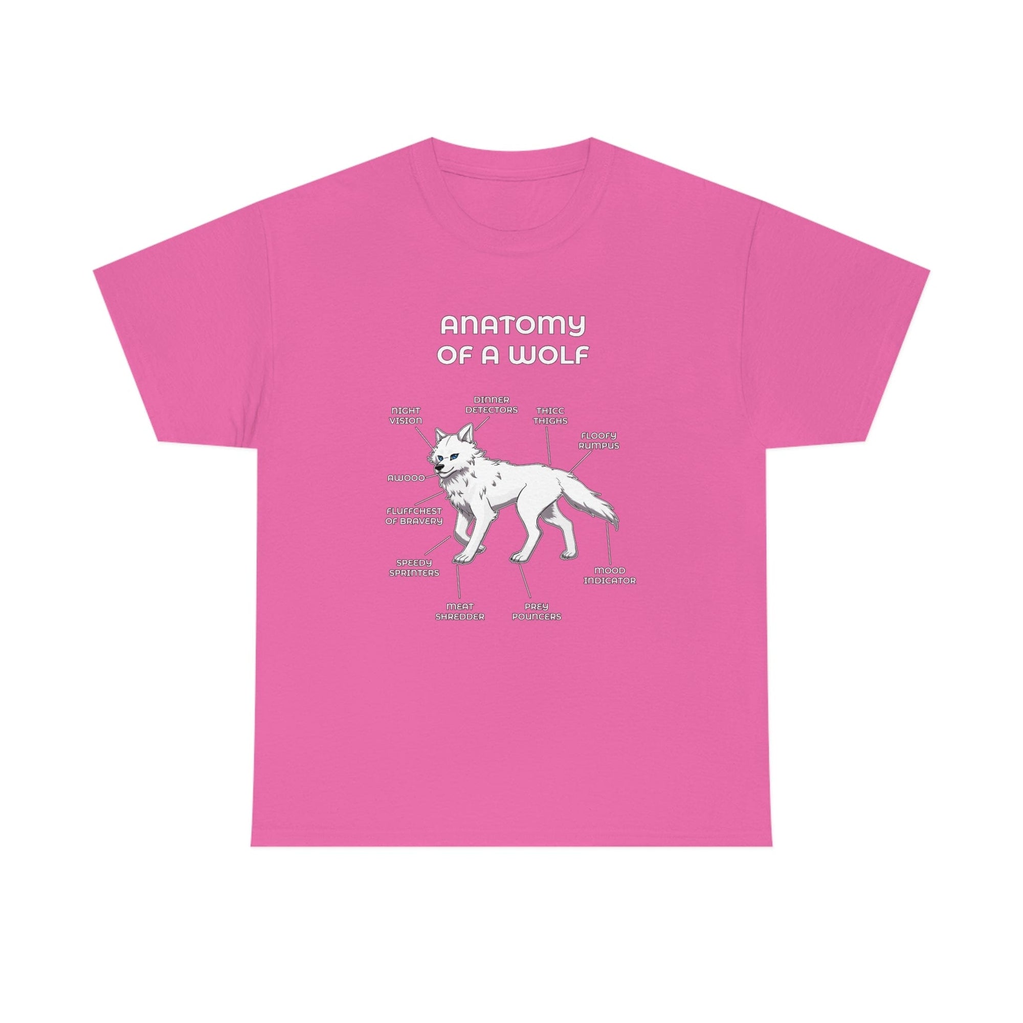 Wolf White - T-Shirt T-Shirt Artworktee Pink S 