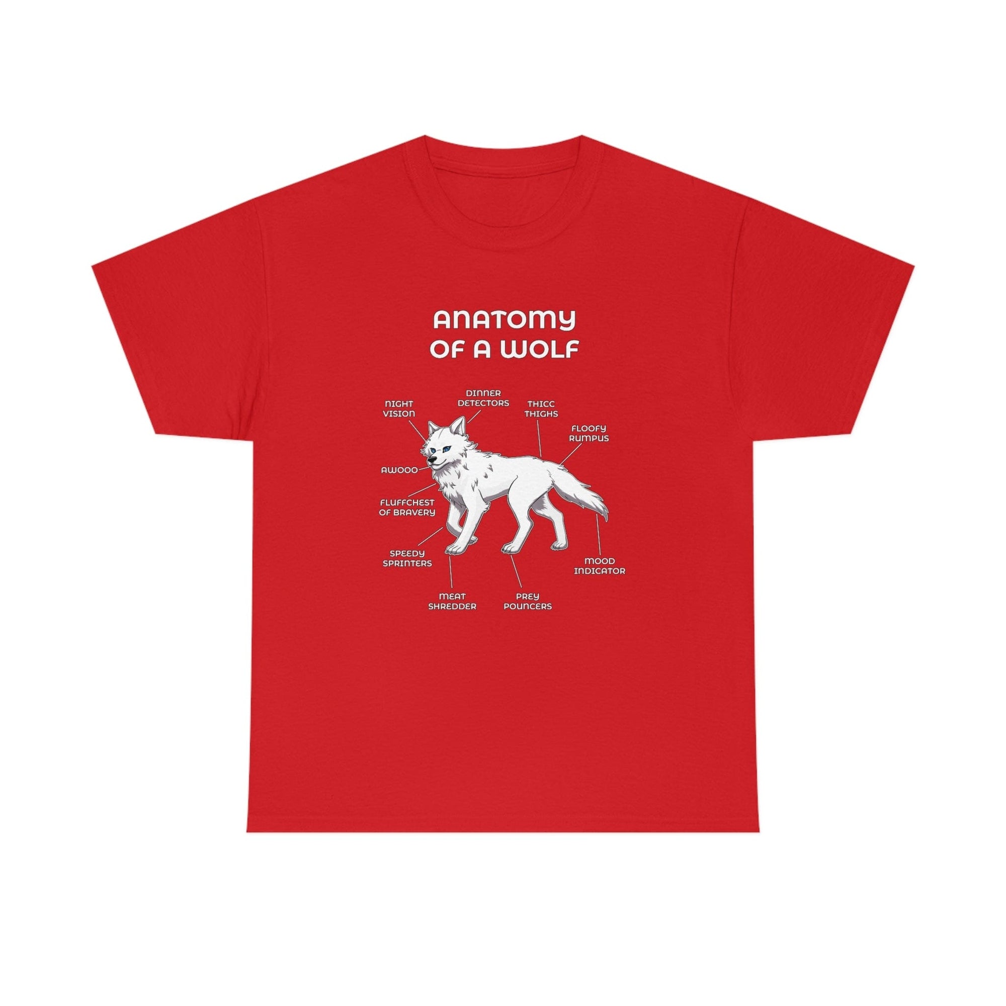 Wolf White - T-Shirt T-Shirt Artworktee Red S 