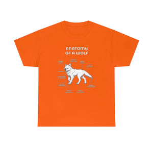 Wolf White - T-Shirt T-Shirt Artworktee Orange S 