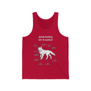 Wolf White - Tank Top Tank Top Artworktee Red XS 