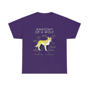Wolf Yellow - T-Shirt T-Shirt Artworktee Purple S 