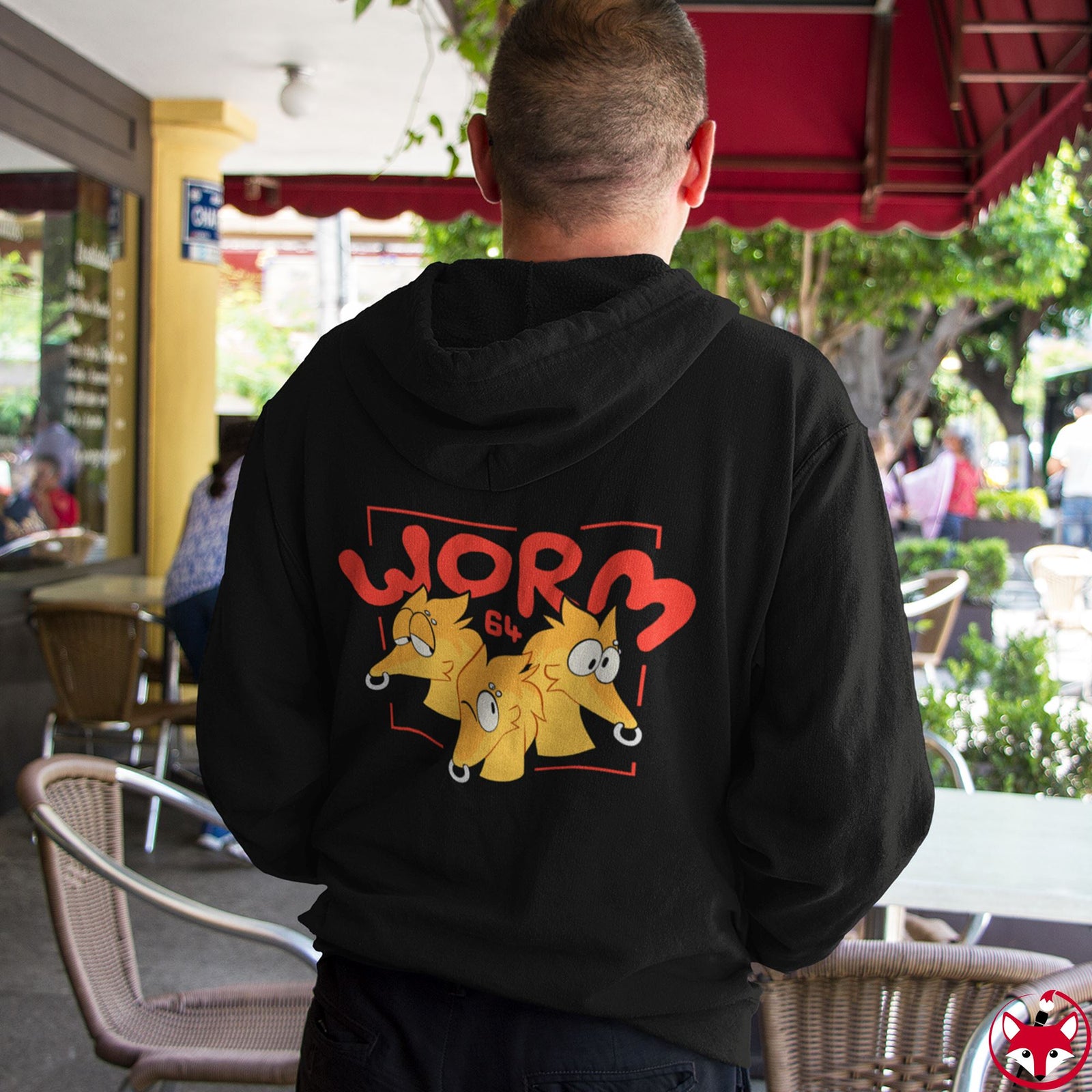 Worm 64 - Hoodie Hoodie Motfal 