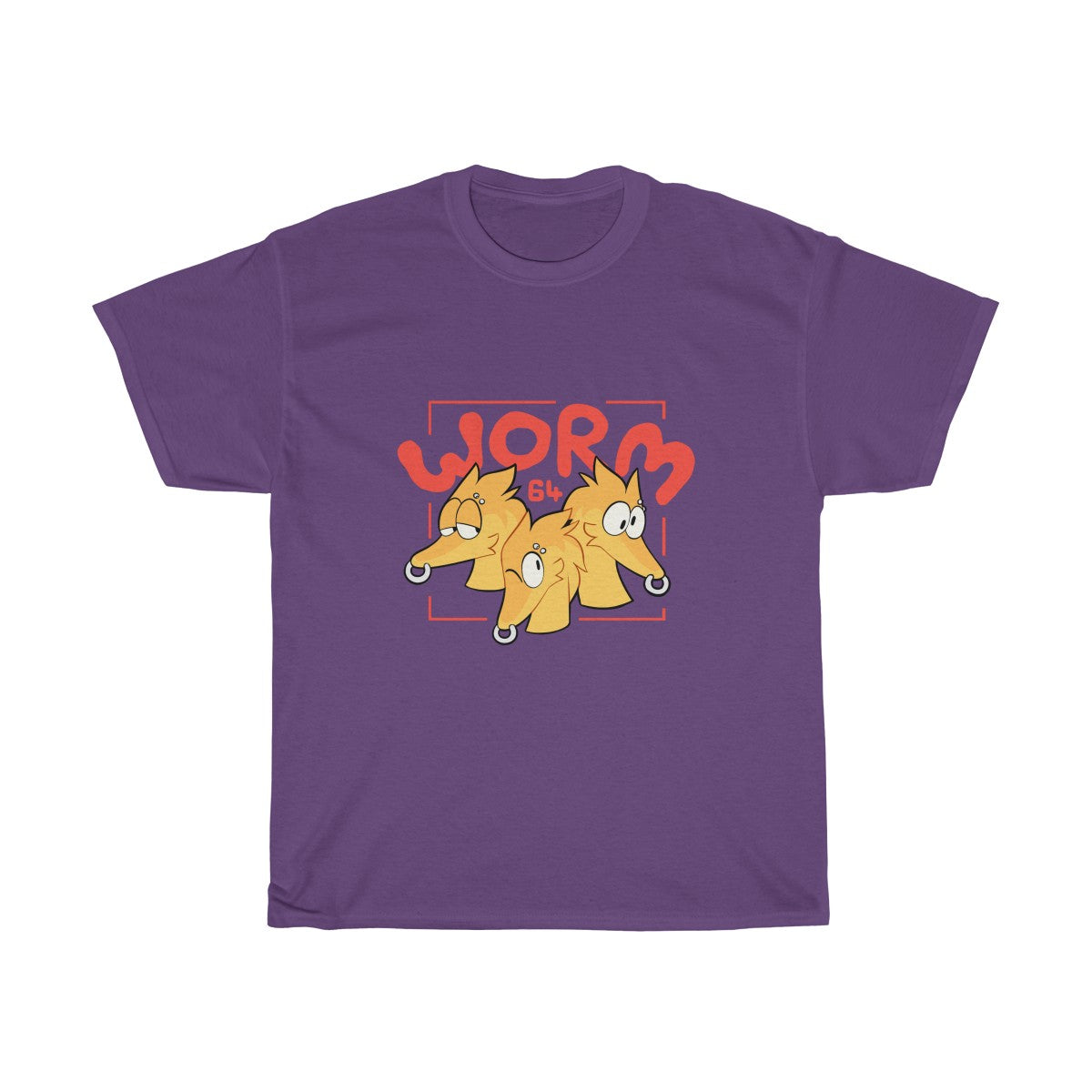 Worm 64 - T-Shirt T-Shirt Motfal Purple S 