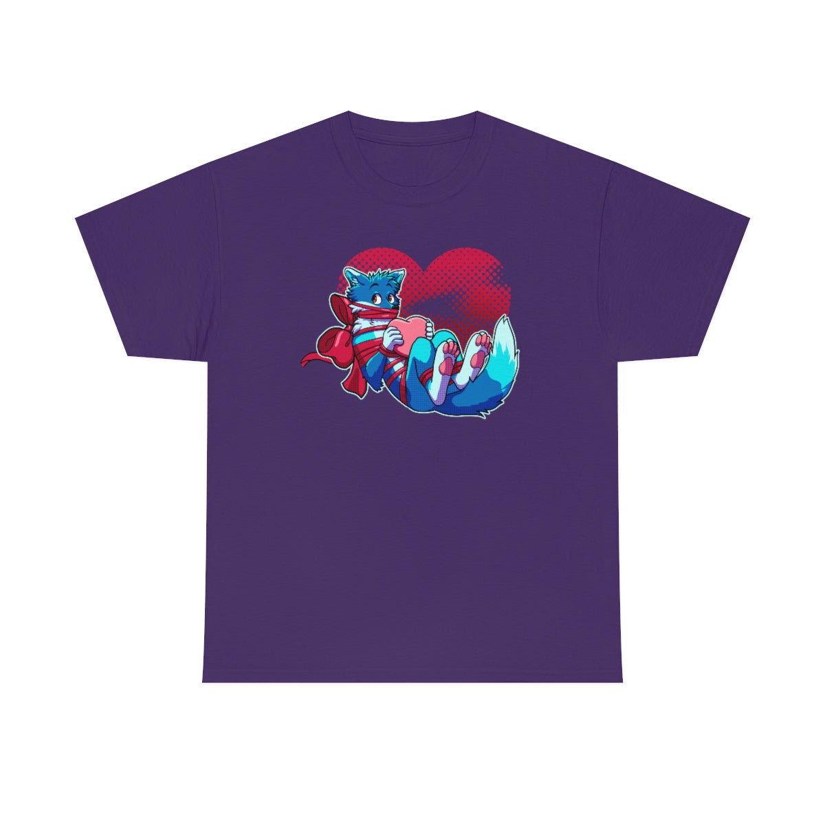Wrapped Heart - T-Shirt T-Shirt Artworktee Purple S 