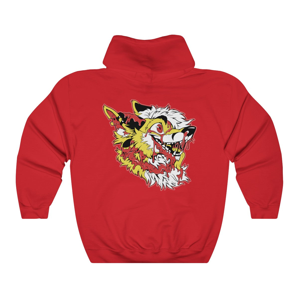 Yellow and Red - Hoodie Hoodie Artworktee Red S 