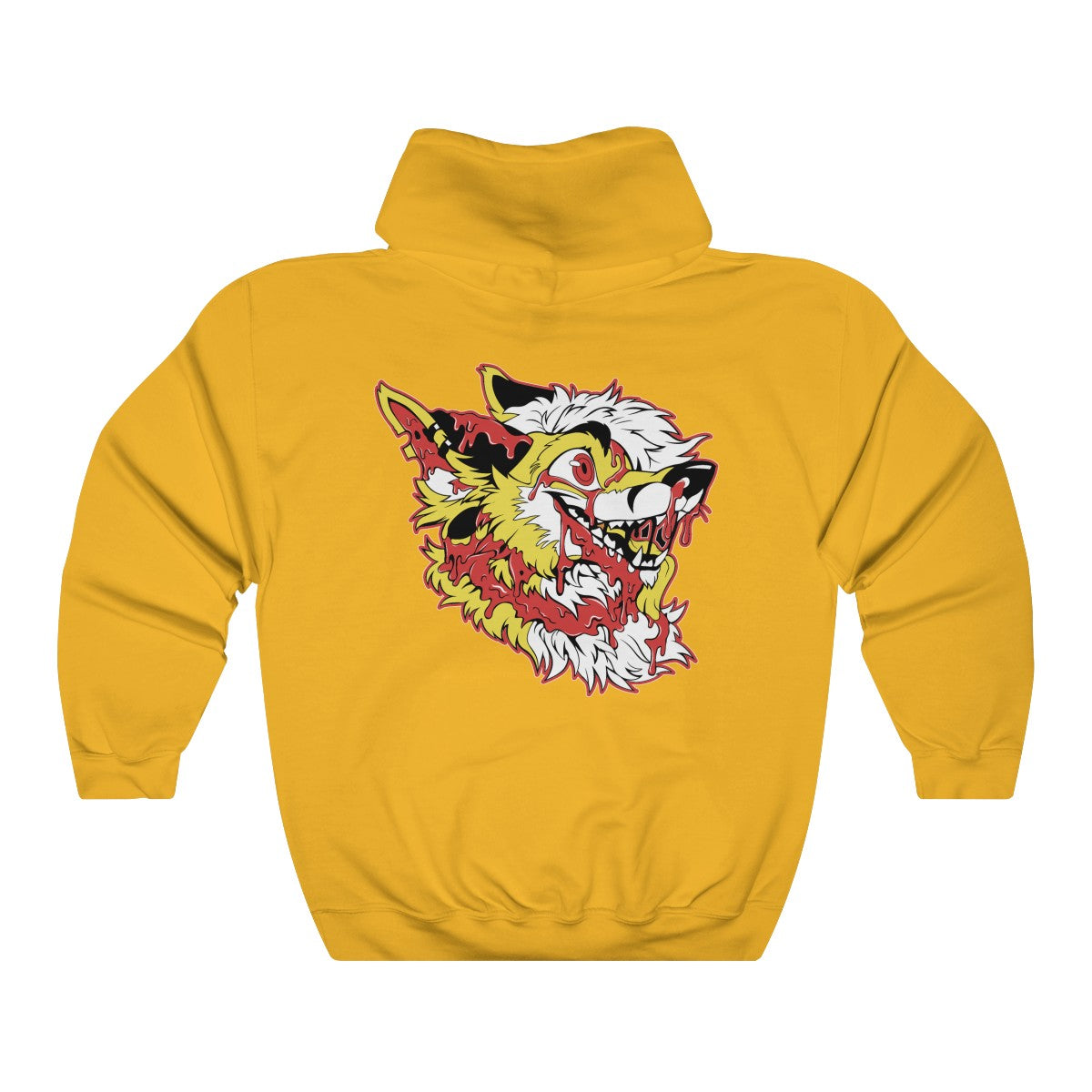 Yellow and Red - Hoodie Hoodie Artworktee Gold S 