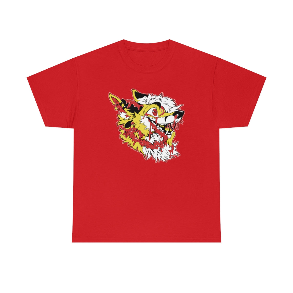 Yellow and Red - T-Shirt T-Shirt Artworktee Red S 