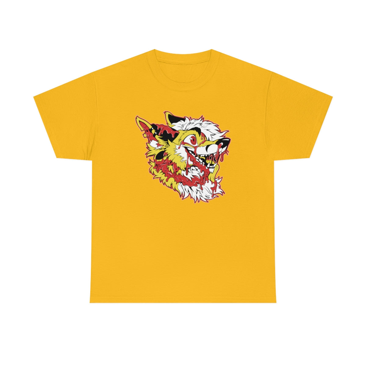 Yellow and Red - T-Shirt T-Shirt Artworktee Gold S 