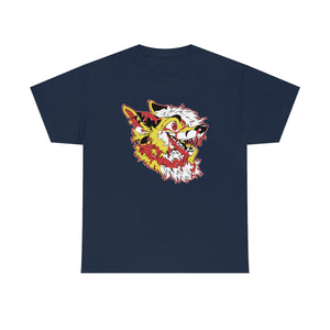 Yellow and Red - T-Shirt T-Shirt Artworktee Navy Blue S 