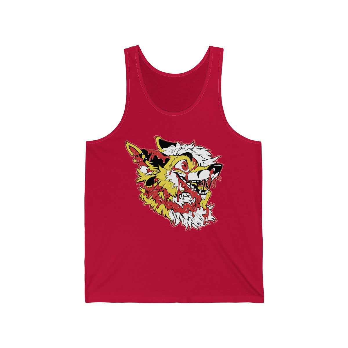 Yellow and Red - Tank Top Tank Top Artworktee Red XS 