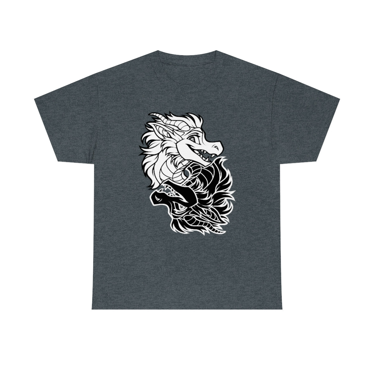 Ying Yang Dragons -T-Shirt T-Shirt Artworktee Dark Heather S 