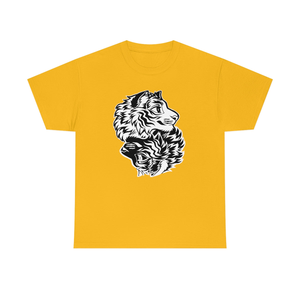 Ying Yang Tigers - T-Shirt T-Shirt Artworktee Gold S 