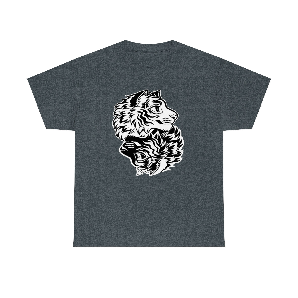 Ying Yang Tigers - T-Shirt T-Shirt Artworktee Dark Heather S 