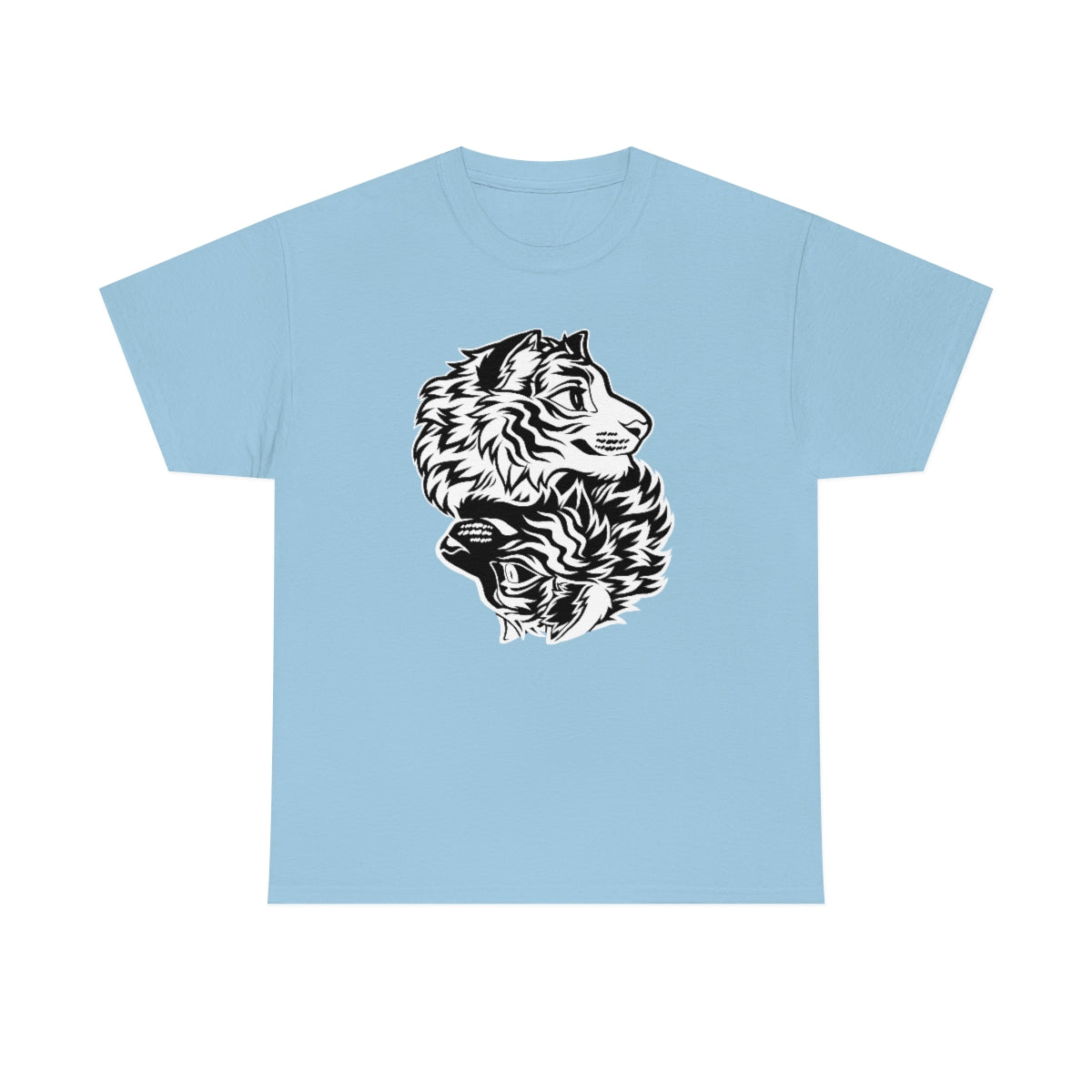 Ying Yang Tigers - T-Shirt T-Shirt Artworktee Light Blue S 