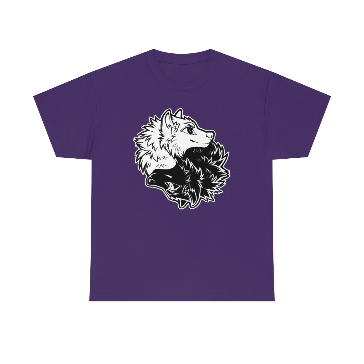 Ying Yang Wolves - T-Shirt T-Shirt Artworktee Purple S 