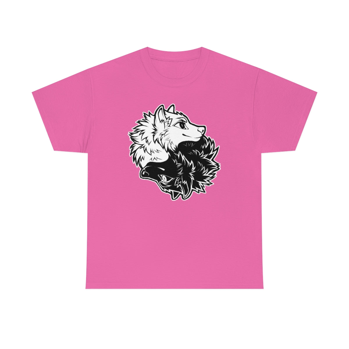 Ying Yang Wolves - T-Shirt T-Shirt Artworktee Pink S 
