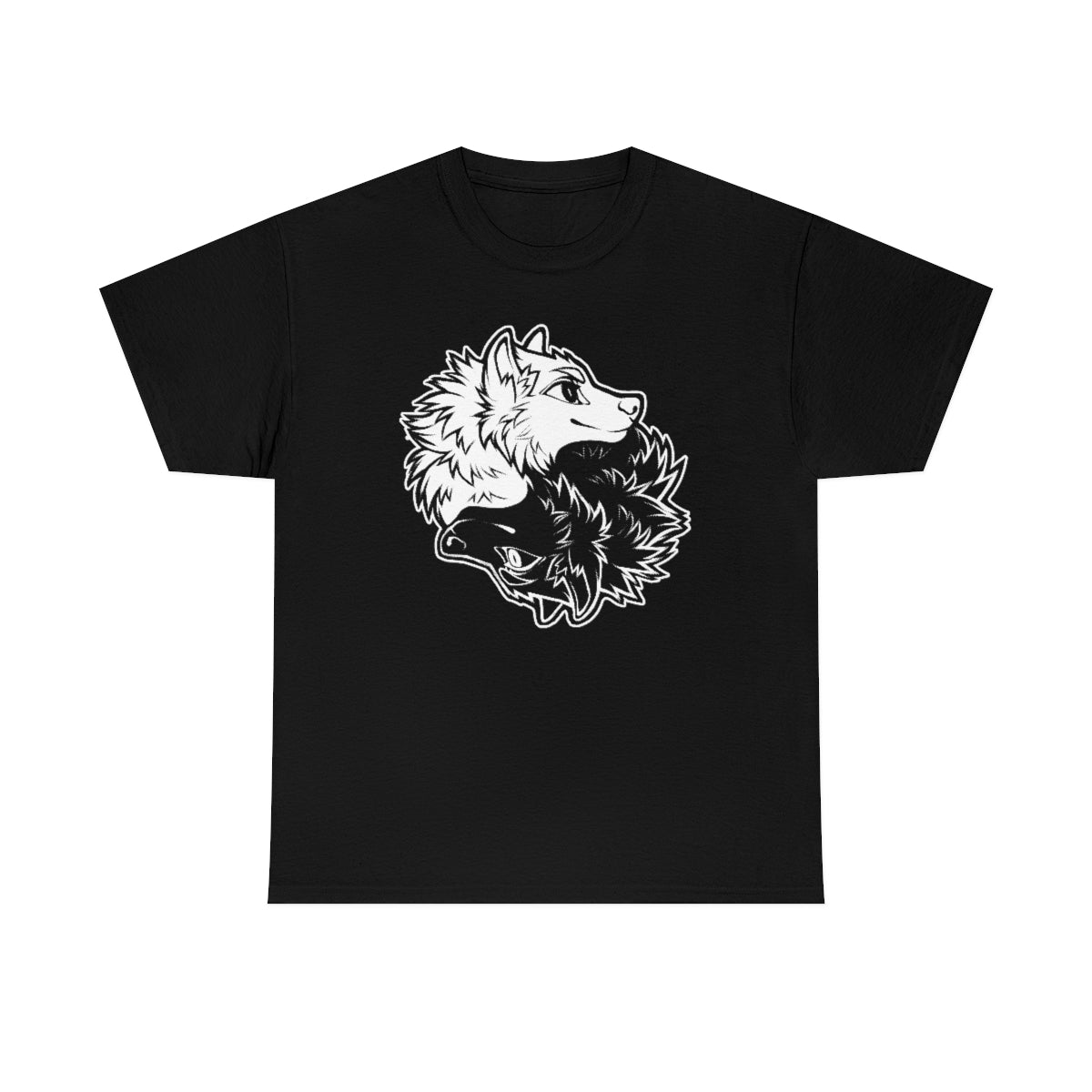 Ying Yang Wolves - T-Shirt T-Shirt Artworktee Black S 