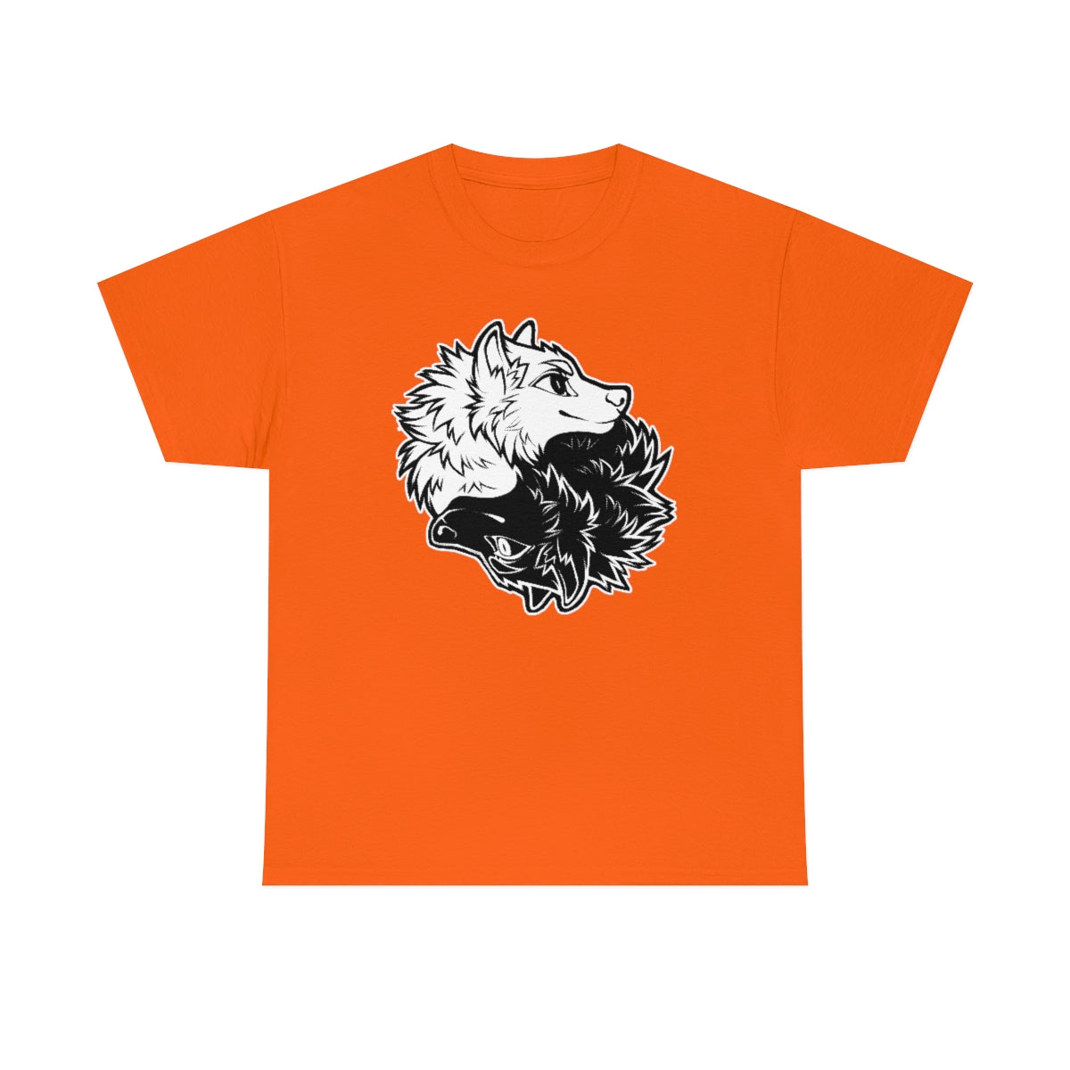 Ying Yang Wolves - T-Shirt T-Shirt Artworktee Orange S 