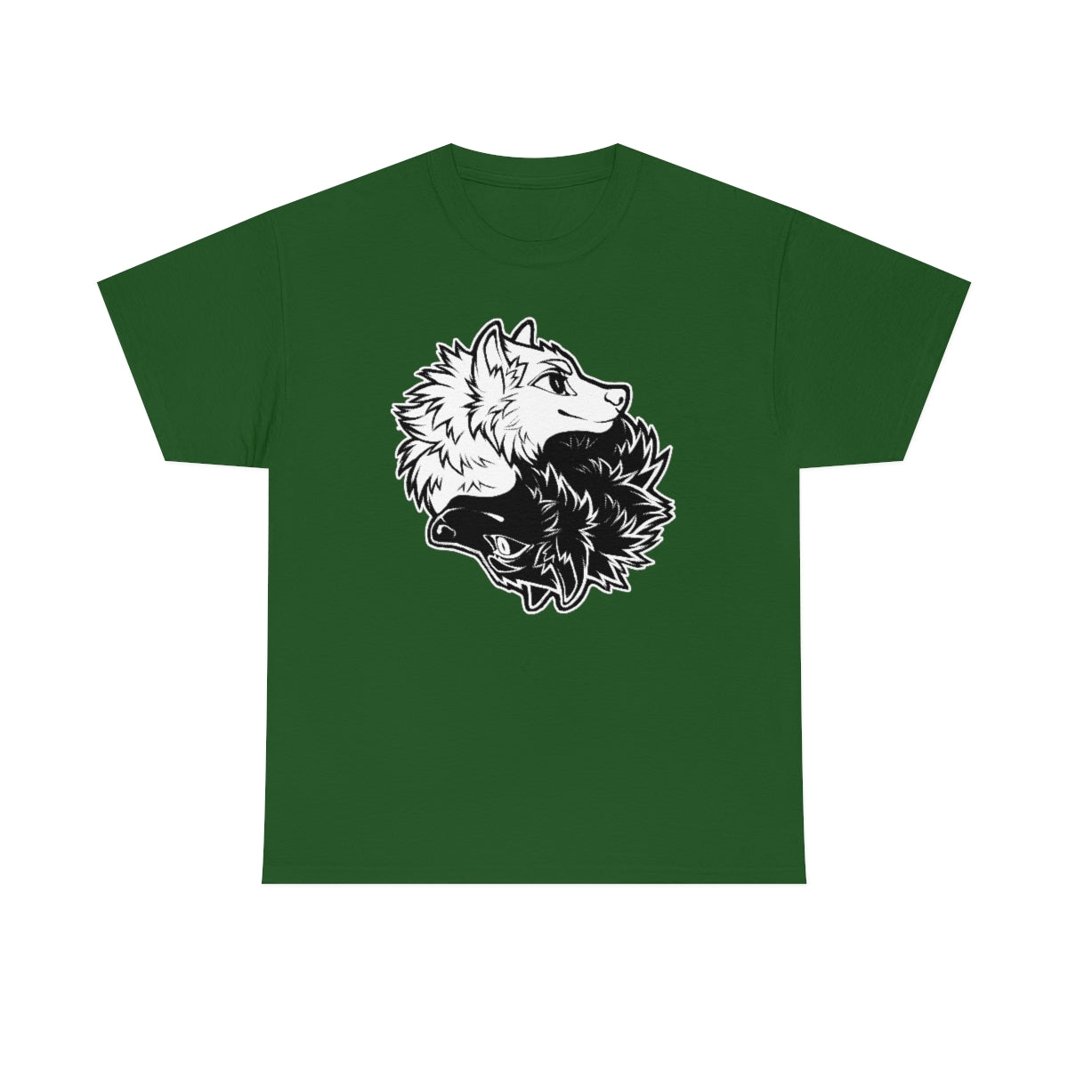 Ying Yang Wolves - T-Shirt T-Shirt Artworktee Green S 