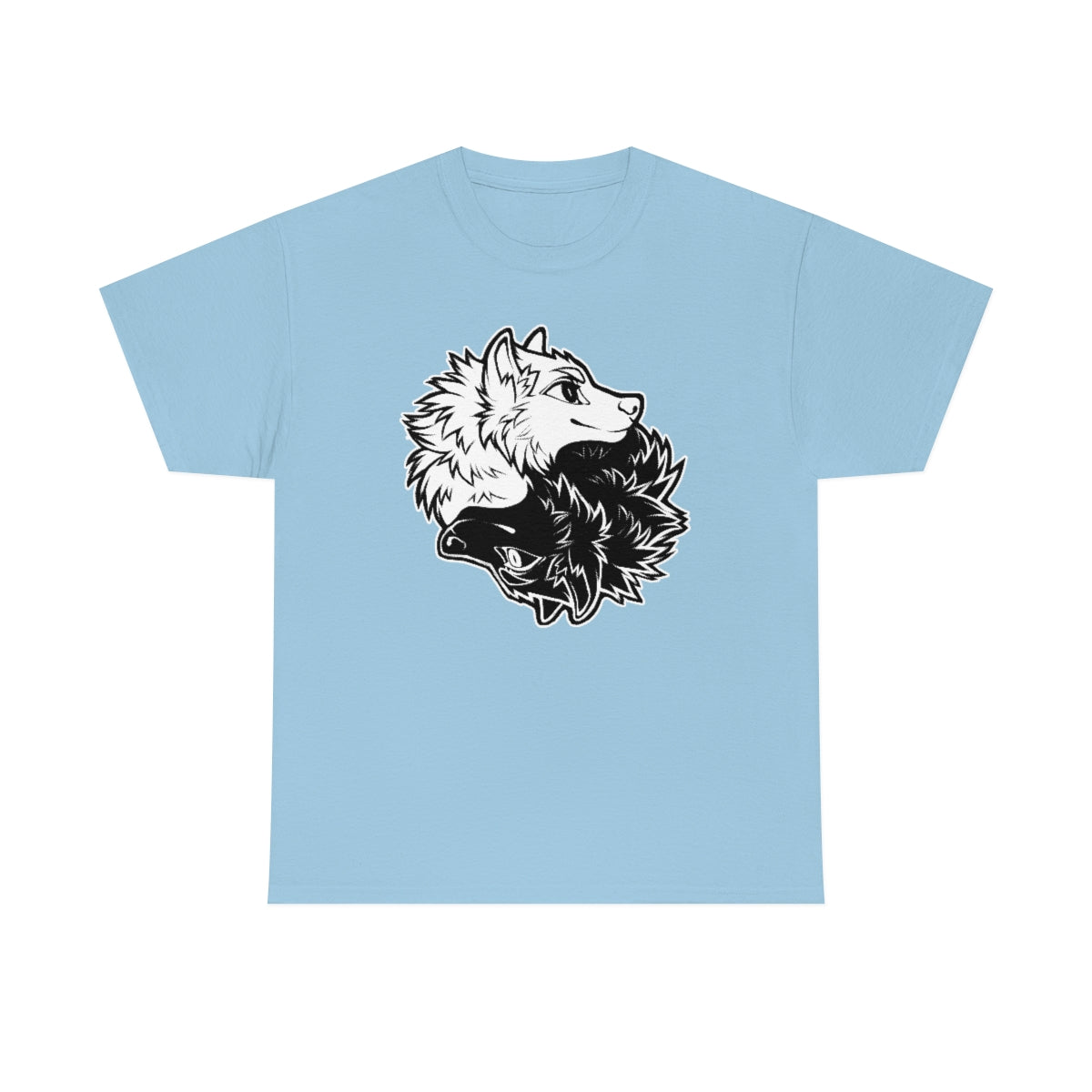 Ying Yang Wolves - T-Shirt T-Shirt Artworktee Light Blue S 