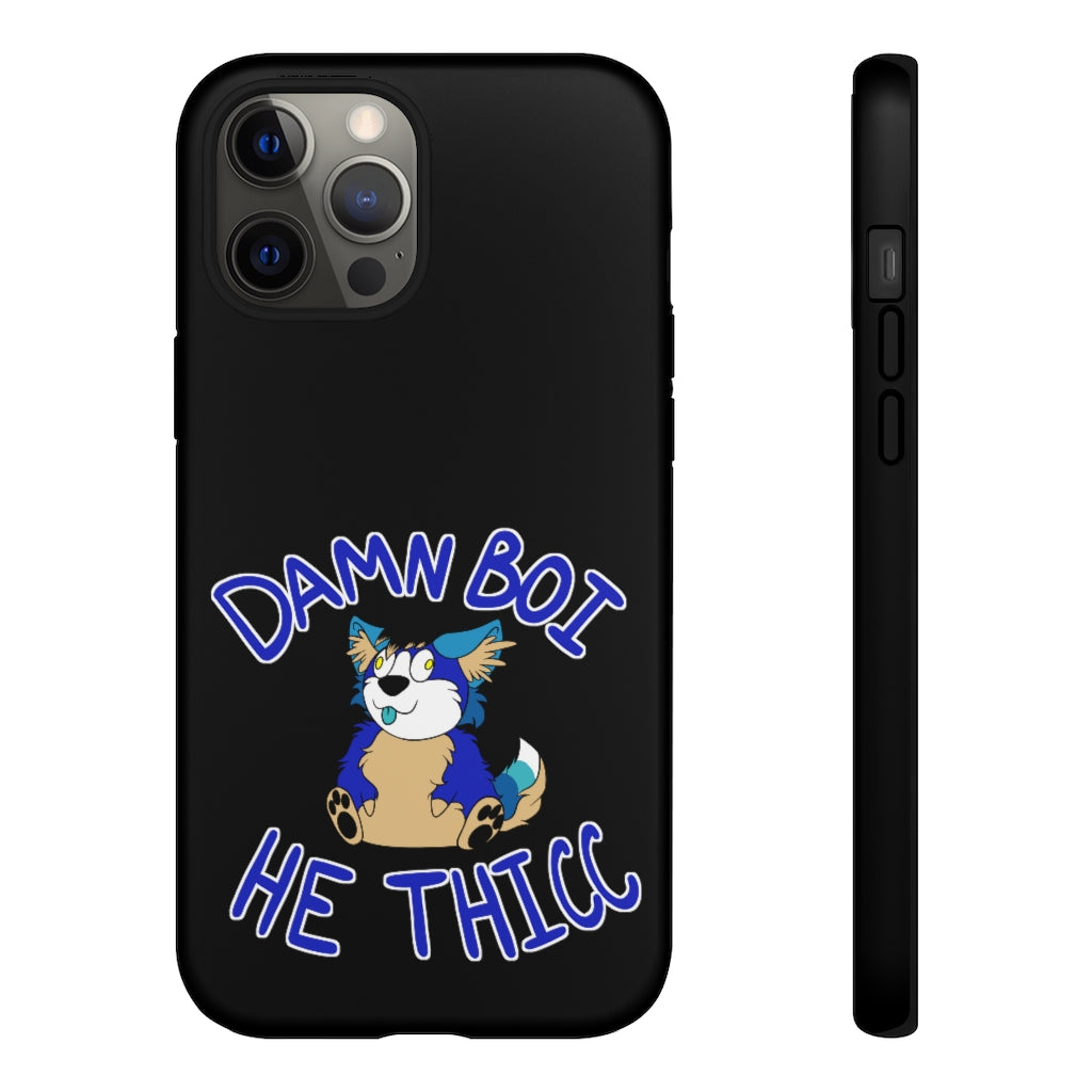 Thicc Boi With Text - Phone Case Phone Case AFLT-Hund The Hound iPhone 12 Pro Max Matte 