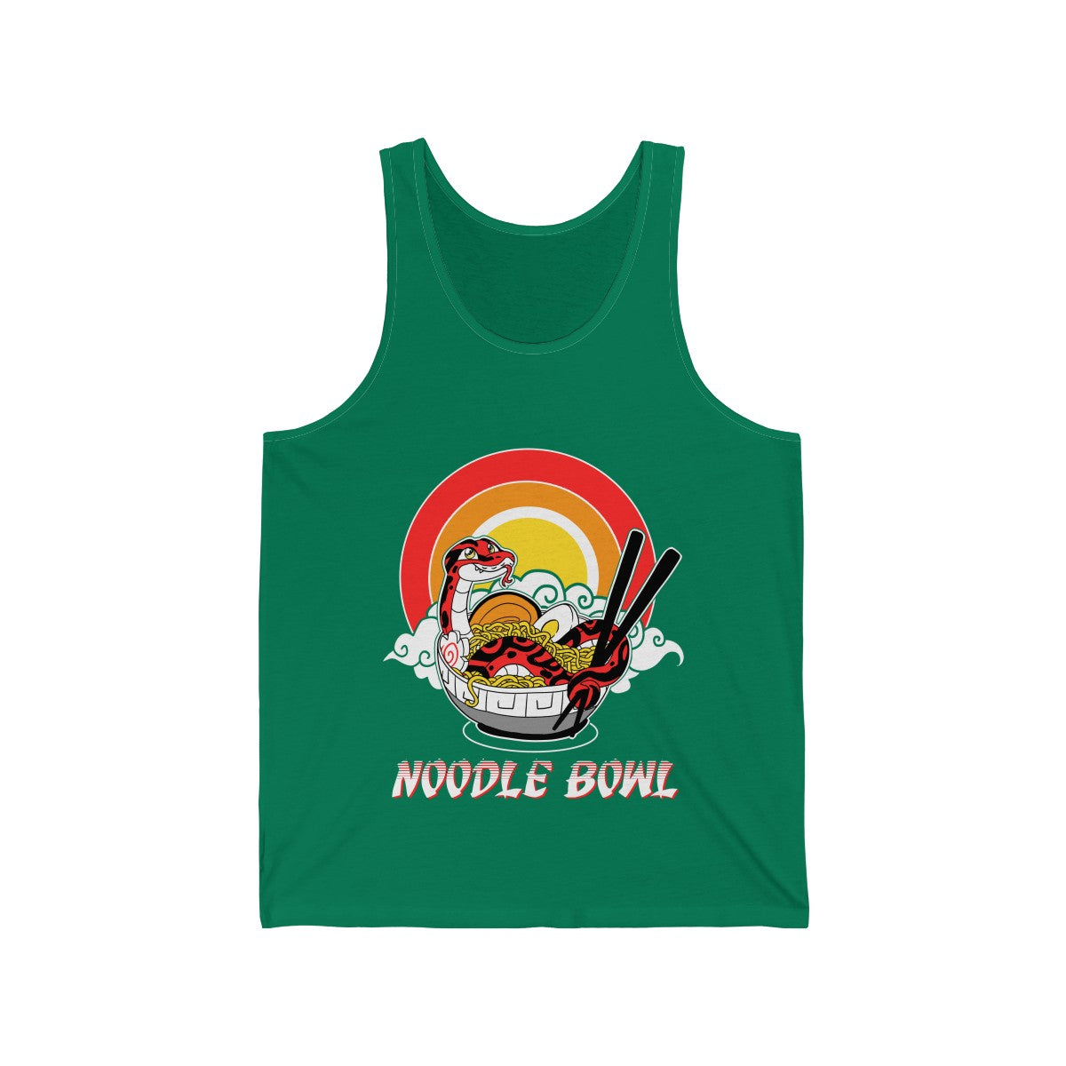 Noodle Bowl - Tank Top Tank Top Crunchy Crowe Green XS 