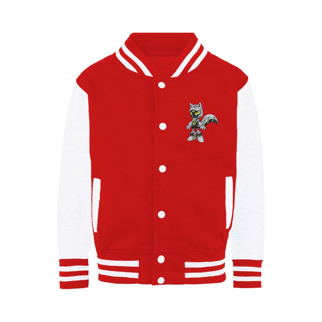 Robot Kitsune-Kyubit - Varsity Jacket Varsity Jacket Lordyan Fire Red / White XS 