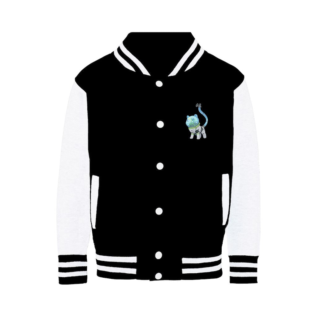 Space Pot Bear - Varsity Jacket Varsity Jacket Lordyan Black / White XS 